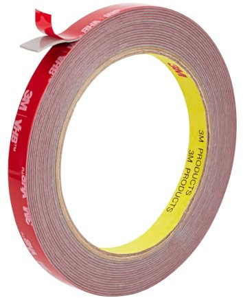 FIXCHORD 3M VHB Double Sided Tape Heavy Duty, Double Sided Mounting Tape, Waterproof Strong Mounting Adhesive Tape for LED Strip Light, Car, Home&Office Decor, Grey (15.4FT×0.39IN)