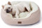 BEDSURE Katzenbett waschbar Katzen Bettchen - 76x63x20cm Katzen Bett mit Zweiseitig Innenkissen Katzenschlafplatz für oder kleine Hunde, Rosa