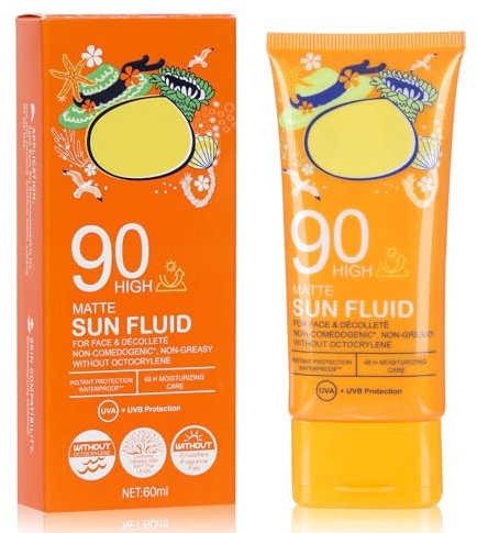Shefave Sonnencreme Gesicht SPF 90 Sonnenschutz Face Sunblocker für Gesicht und Körper, Korean Sunscreen, Sehr Hoher Schutz, Reparierende Pflege, Feuchtigkeitsspendende, Nicht-fettend
