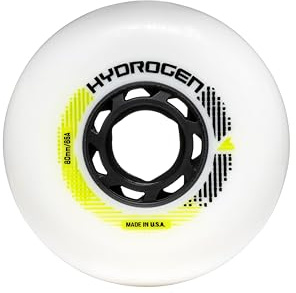 Rollerblade Hydrogen 80/85A (8PCS) Ruedas para Patines en línea, Blanco, 80 mm/85 A, Adults Unisex
