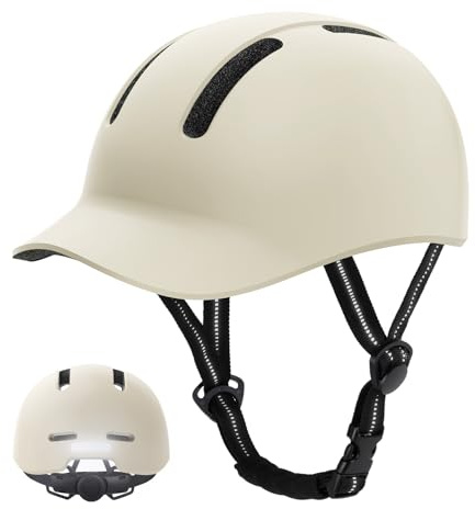 KINGLEAD Urban Commuter Stylish Bicycle Helmet for Men and Women for Cycling, Trekking, City, Scooter Adjustable (L:55-60cm)