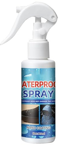 Vattentät skosprej, 120 ml regn- och fläckvattentät skospray – tygvattenskydd, vattentät spray för jakt vandring utomhusstövlar, nanoskydd, 120 ml, Refer to description