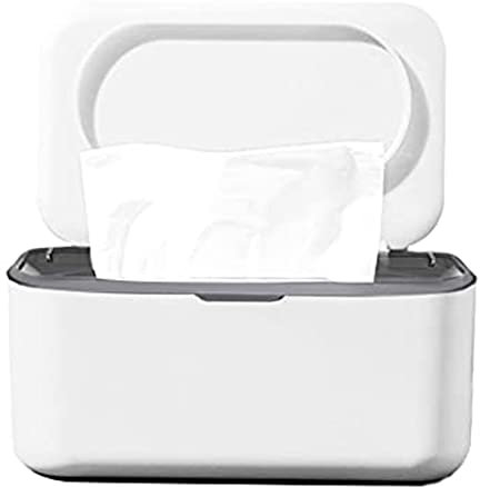 Agmoctz Wet Wipe Dispenser,Baby Napkin Storage Box Holder Container Dust-Proof Wet Tissue Box for Home, Office (Gray)