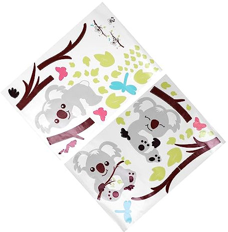 TOYANDONA Wandaufkleber Koala Tiermotiv Selbstklebend Abnehmbar Für Hintergrund Wandaufkleber Pvc Aufkleber Cartoon Muster Dekorieren Fenster Wand