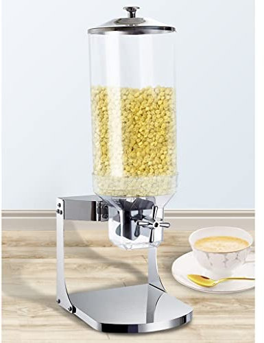 WOTZOV Dispensador de Alimentos Secos de Acero Inoxidable, Control único, autoservicio, rellenable, para Frutos Secos, legumbres, Dulces, para Cocina o despensa, una Onza por gi