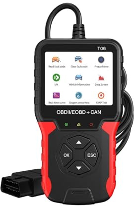 Escáner, Lector de Código para Automóvil, Comprobador de batería Check Engine System T06, lector de códigos, soporte multilingüe, herramienta de diagnóstico for automóvil, escáner OBD2, accesorios for