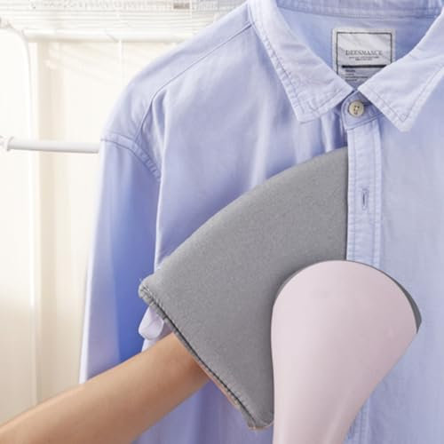 Steamer Ironing Gloves, Handheld Ironing Board, Portable Steamer Gloves, Travel Glove Ironing Board, Anti-Steam Mitt for Standing Hanging Handheld Garment Steamer Accessories, Heat Resistant Gloves