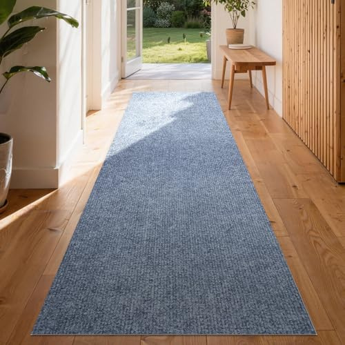 Homwiz Tapis Couloir Long Antidérapant et Lavable, Tapis de Passage Autoadhésif pour Entrée Cuisine Chambre Salon Couloir, Nettoyage Le Pièges à Saleté pour Intérieur (Gris, 180x60 cm) | Lavable, sans collage, réutilisable, chemin de cuisine, tapis long pour entrée, chambre à coucher, salon, couloir