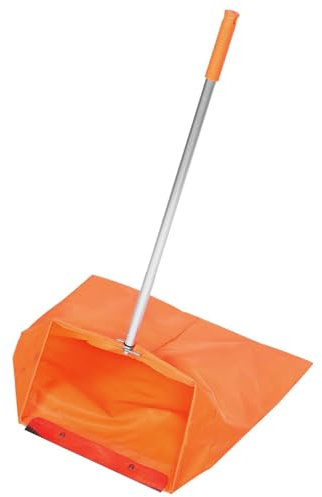 Paletta per la polvere da giardino, strumento con manico lungo, raccoglitore per rifiuti esterni, soluzione per la pulizia di grandi foglie, design con manico in metallo resistente, manutenzione per
