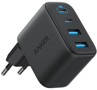 Anker Caricatore USB C 50W,  Adattatore a 4 Porte con Potenza, con 2 USB C e  2 USB A, Design Compatto e Stabile, per iPhone 17 Pro Max/Serie 16-12, MacBook, iPad, Pixel, Galaxy ecc (Cavo excluso)