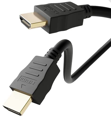 Goobay 69122 Câble HDMI à haute vitesse avec Ethernet : 4K, Ultra-HD, Full HD, 3D, connecteur doré, noir 0,5 m