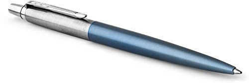 Parker Jotter Kugelschreiber | Waterloo Blue | Mittlere Spitze | Blaue Tinte | Geschenkbox