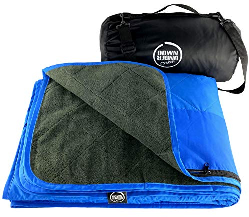 DOWN UNDER OUTDOORS Waterproof 350 GSM Fleece or Sherpa Stadium Blanket