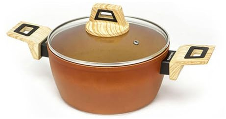 Cocotte Amercook en terre cuite avec couvercle 20 cm