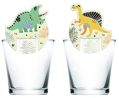 Folat 68310 Marqueurs en verre Dino Roars - 6 pièces