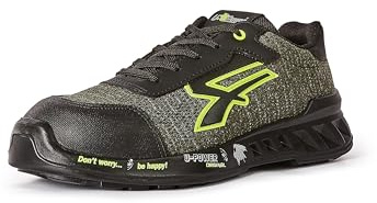 U-Power RV20096 Linea RED LEVE Modello ROBIN Scarpe di Sicurezza, S1P SRC ESD, Nero, 43 Dimensioni