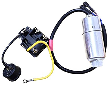 NUHFUFA QP2-15/D Démarreur de réfrigérateur + protecteur rond + condensateur de réfrigérateur 3uf, compresseur de surcharge compatible avec les accessoires de rechange Haier