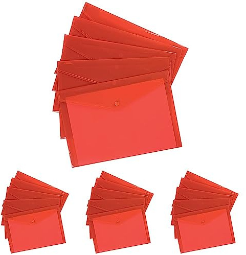 Q-Connect A4 Polypropylene Document Folder - Red - Pack of 48