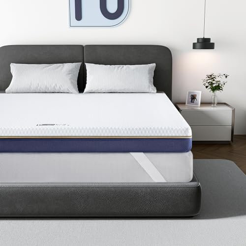 BedStory Topper 100x200, 10cm Höhe H3&H4 Gel Memory Foam Matratzentopper, Öko-TEX Zertifiziert Gelschaum Matratzentopper, geeignet für diejenigen, die einen härteren Topper bevorzugen