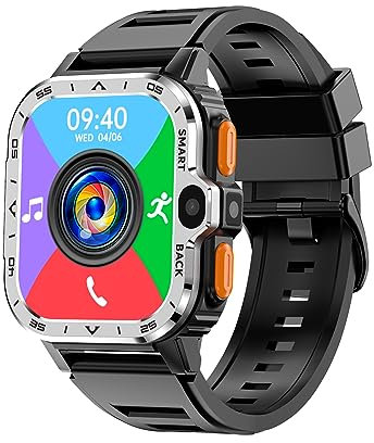Rainbuvvy Reloj inteligente 4G LTE SP9832E de 2.05 pulgadas IPS con pantalla grande 4GB+64GB 8.0MP cámara dual Android 8.1 Smartwatch USB transferencia de archivos WiFi GPS reloj fitness para hombres