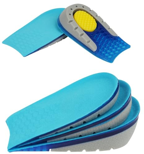 Höjdökande skoinlägg, osynliga hälkuddar Hälsula, unisex elastiska stötdämpande hälkuddar Halvförhöjda hälskolyft, hissinlägg för män kvinnor