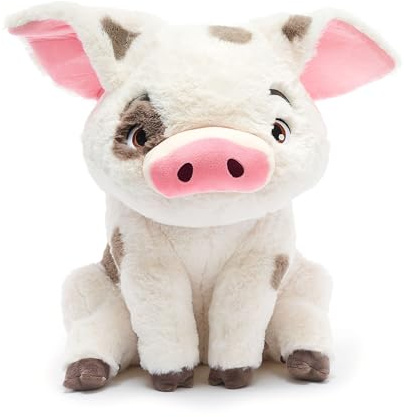 Disney Store Offizielles Pua Kuscheltier, Vaiana, 44cm, Großes kuscheliges Plüschferkel mit gepolstertem Schwanz, Geeignet ab 0 Jahren