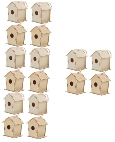 Abaodam 8stücke Diy Vogelhaus Bausatz Aus Unbehandeltem Holz Für Junge Mädchen Kreatives Basteln Und Malen Teiliges Für Naturfreunde Für Deko