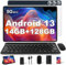 DMOAO Tablet 10 Pulgadas con 22GB RAM 128GB ROM, Android 14 Tablet 2 en 1, Octa-Core 1TB Ampliable, WiFi 5G, Cámara 8MP+5MP, 8000mAh, con Teclado, BT5.0/GPS/OTG, Plata