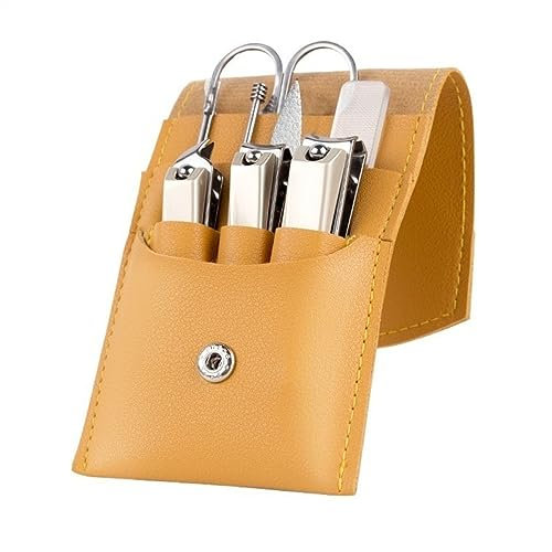 YQINQIN83B Nagelknipser-Set Maniküre-Set, 8-teiliges Nagelknipser-Maniküre-Set, Reise-Nagelpflegeset aus Edelstahl, professionelles Pediküre-Pflegeset mit tragbarem Lederetui Maniküre-Pediküre-Set