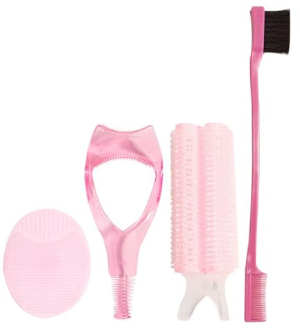 WRITWAA Kit De Pinceaux De Maquillage De Voyage Boucleur Sans Chaleur Applicateur De Sourcils Brosse à Sourcils à Double Extrémité Protège-cils Pour Mascara