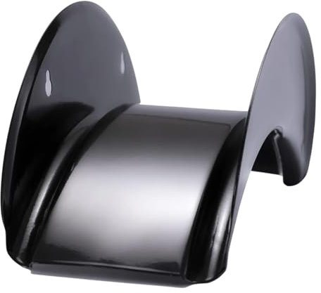 AMOS Wall Mounted Hose Holder – Heavy Duty Steel Hose Hanger with Anti-Rust Coating – Weatherproof for Outdoor Use – Space Saving, Durable & Easy to Install Hose Rack With Screws, Hammered Black