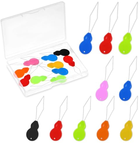 10 Stück Nadeleinfädler,Kunststoff Nähnadeln Einfädler,Handmaschine Nähen Einfädler Werkzeug,Einfädelhilfe Nähmaschinen-Einfädler,Nadel Einfädler Mini Nadeleinfädler für Nadelöhr Hand Nähen Werkzeug