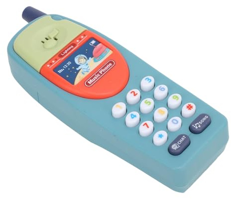 Aramox Telefono Cellulare Giocattolo per Bambini con Musica e Funzioni multiple. Plastica per Neonati e Bambini Piccoli (azzurro)