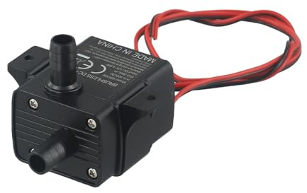 MonoSora Bomba de agua de 12 V CC, material de policarbonato sumergible con bajo ruido y diseño impermeable para acuario, estanque, fuente de jardín, color negro