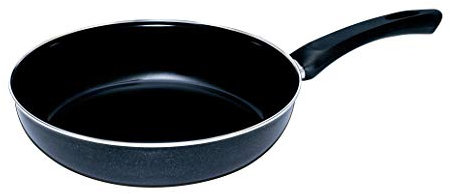 Riess 0057-009 Emaillepfanne 28cm, NOUVELLE, Farbe BLACK MAGIC, EXTRA STARK, 1.9kg, 28 cm Durchmesser, Emaille, schwarz, Induktion