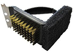 Cook'In Garden - Cepillo de Limpieza 3 en 1, Cepillo de Espuma, Cepillo de Cobre y rascador de Acero Inoxidable