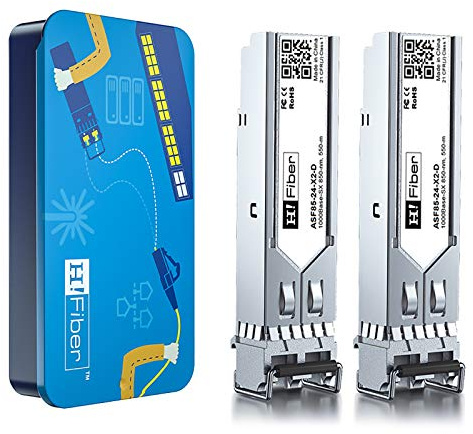 2 Stück, 1000BASE-SX SFP Transceiver, SFP zu LC, 1.25G Multimode modul Kompatibel mit Cisco GLC-SX-MM/GLC-SX-MMD, MA-SFP-1GB-SX, Ubiquiti UniFi UF-MM-1G, Mikrotik S-85DLC05D, Netgear AGM731F...