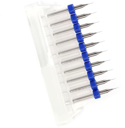 10stk Leiterplatten Bohrer 0,1 mm bis 1,4 mm PCB Mikrogravur Hartmetall Mikrobohrer Werkzeugsatz(0.2mm)