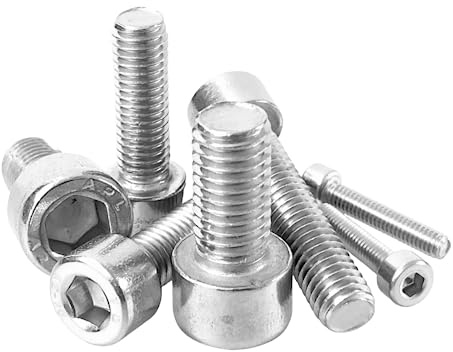 10 Stück Zylinderschrauben/Zylinderkopfschrauben mit Innensechskant (Vollgewinde) DIN 912 (ISO 4762) V2A Edelstahl M2,5/M3/M4/M5/M6/M8/M10 // EHK-Verbindungstechnik
