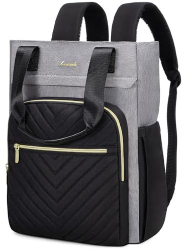 LOVEVOOK Rucksack Damen Elegant 17.3 Zoll Laptop Rucksack Handtasche 2 in 1 Schulrucksack Mädchen Teenager mit Laptopfach Wasserdicht Backpack Women Casual Daypacks für Schule Reise Business