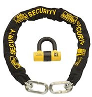 Burg-Wachter 12mm 1M Sold Motorbike Security Chain Gold Lock, Black