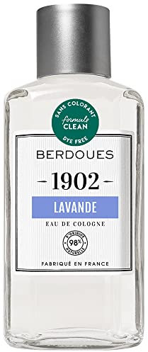 BERDOUES 1902 Eau de Cologne Lavendel, frisch und blumig, hergestellt in Frankreich, ohne Farbstoffe, Damen- und Herrenduft, Nachfüllpackung, 480 ml (245 ml)