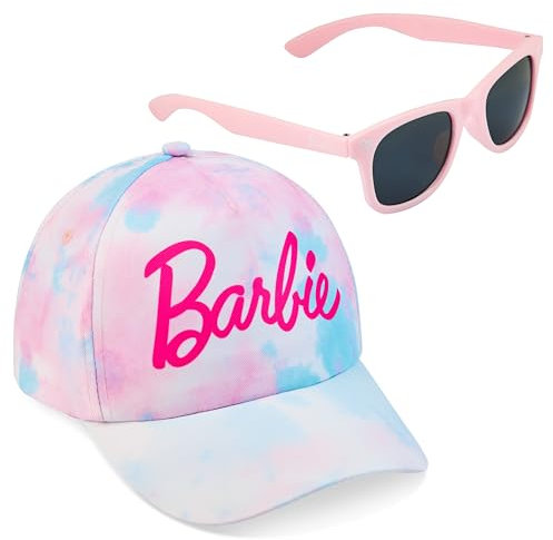 Barbie Occhiali da Sole Bambina UV400 e Regolabile Cappelli con Visiera Set