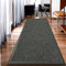 Dirt Trapper Door Mat for Indoor - Heavy Duty Non Slip Rubber Backing Front Door Mat Runner Rug for Hallways Waterproof Kitchen Floor Mat Grey - 60 x 180 cm