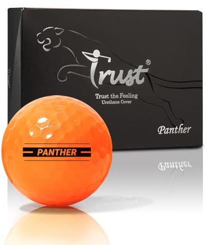 Palline da golf Trust Panther – Rivestimento in uretano, morbida sensazione tattile, volo dritto, buona capacità di arresto, nucleo Big MAX per voli ampi, ottima combinazione di distanza e controllo