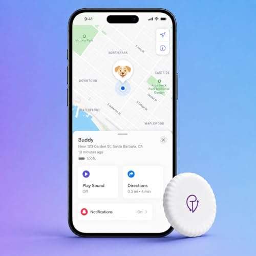 Tracker Mist Bluetooth Air Tracker â Works with Apple Find My (iOS), Key Finder & Item Locator with Loud Alarm, Replaceable Battery, GPS-Style Tracking for Keys, Luggage, Wallet, Pets, Bike