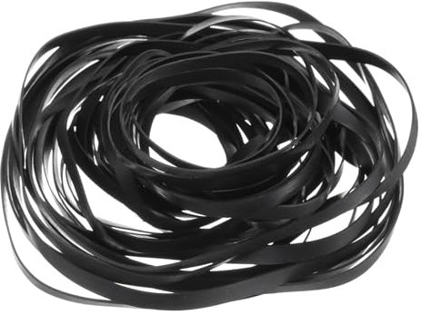 sourcing map 50 Pcs Recorder Rubber Belts, Folded Length 40-135mm Cassette Recorder Belts Machine Repair Mix Flat Cassette Tape Machine Rubber Belts for DVD CD LD VCR Repeater Drives, Width 4mm