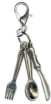 Miniblings couverts cuillère fourchette couteau dîner charm salle à manger - Bijoux Fashion main argenté Pendentifs - breloque pendentif - pendentif pour bracelet