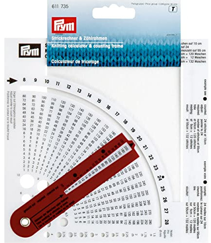 Prym Zählrahmen Kunststoff Strickrechner, weißviolett, One Size, Weiß;violett