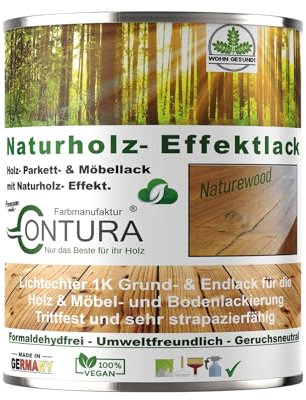Parkettlack Möbellack Holzlack Naturholzeffekt Lack Matt Naturholz Effektlack (750ml.)